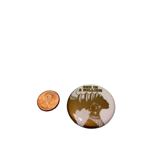 Vintage 1990s Pinback Button One in a Million Woman March 1.5" Diameter - Picture 12 of 14